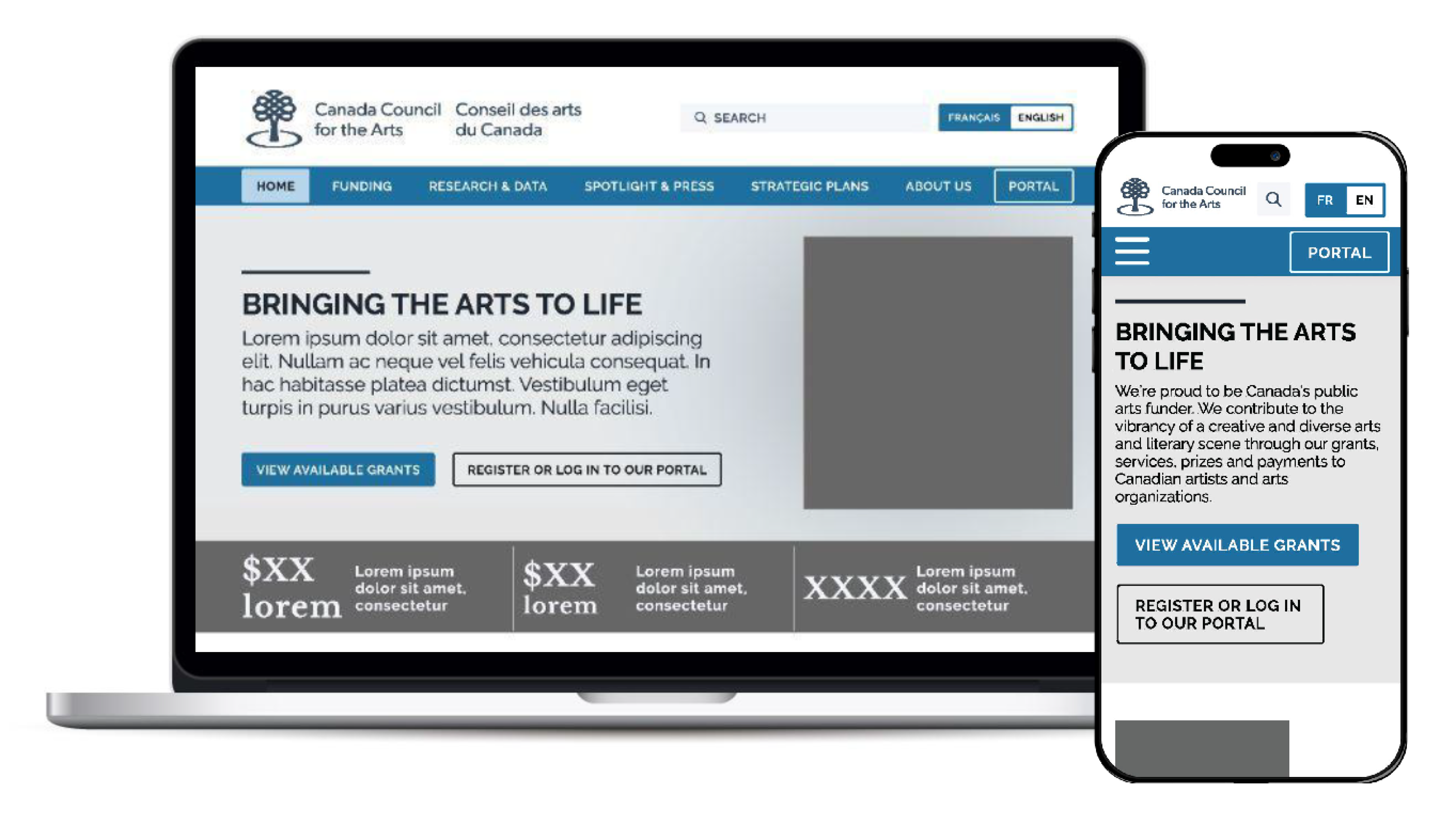 Wireframe Desktop Home & Mobile