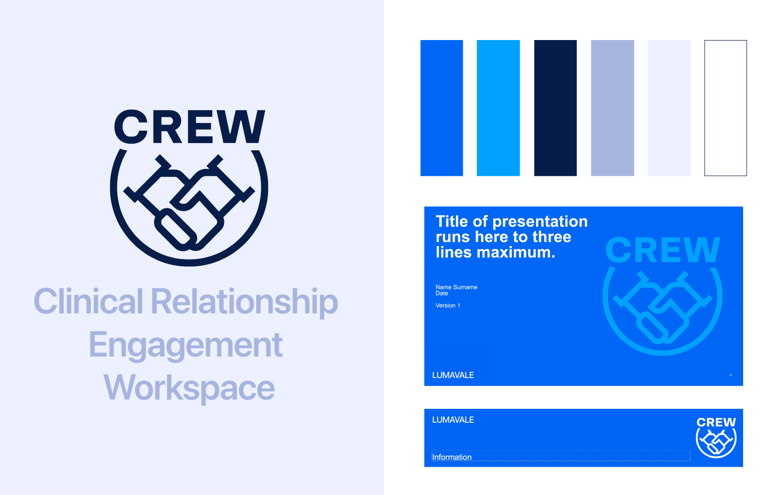 CREW brand identity and supporting launch materials