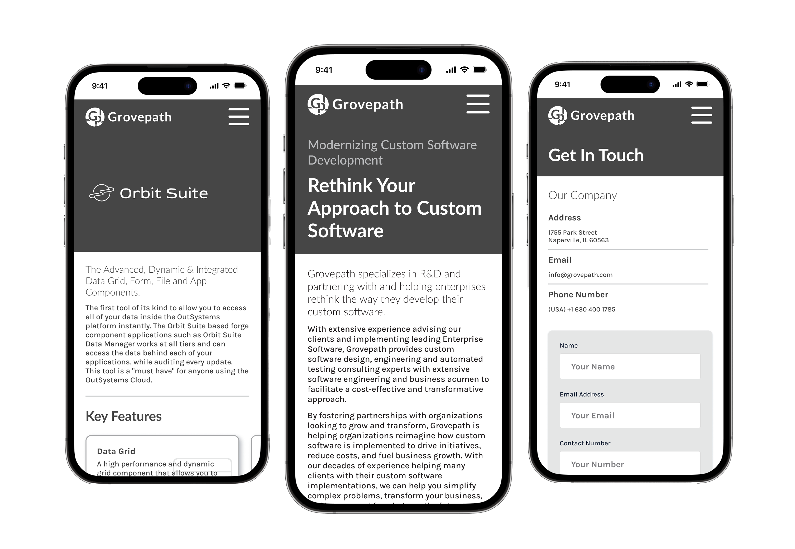 Grovepath Wireframes
