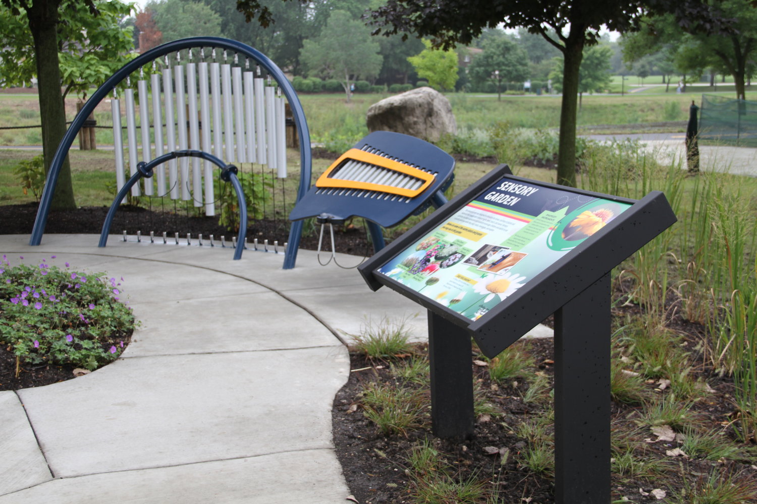 One of Ten Different Informational signs around the lake