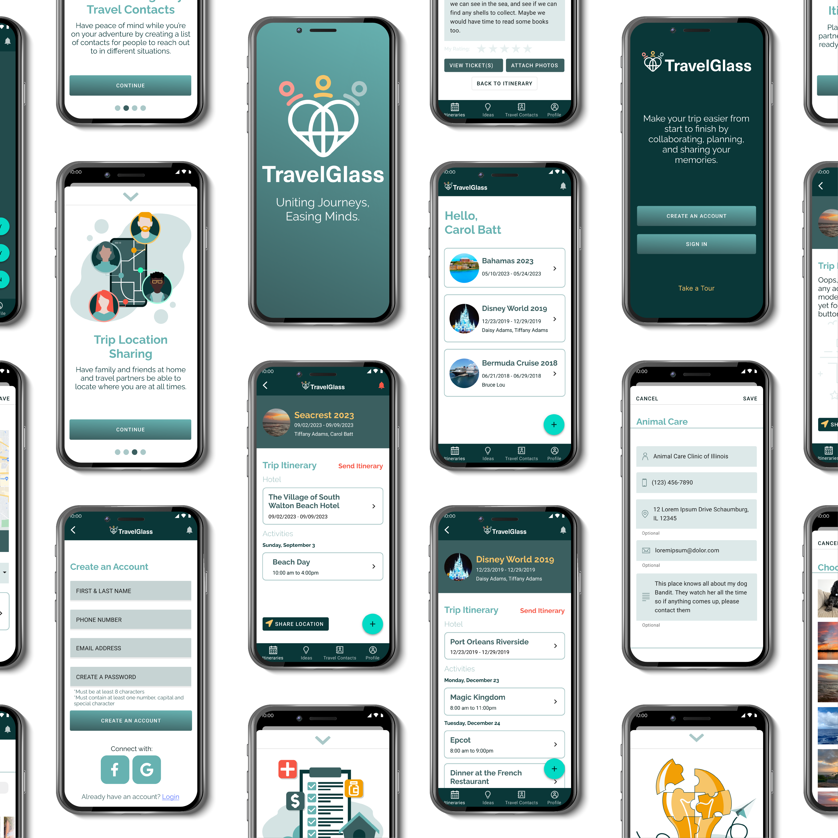 TravelGlass Mobile Application Design